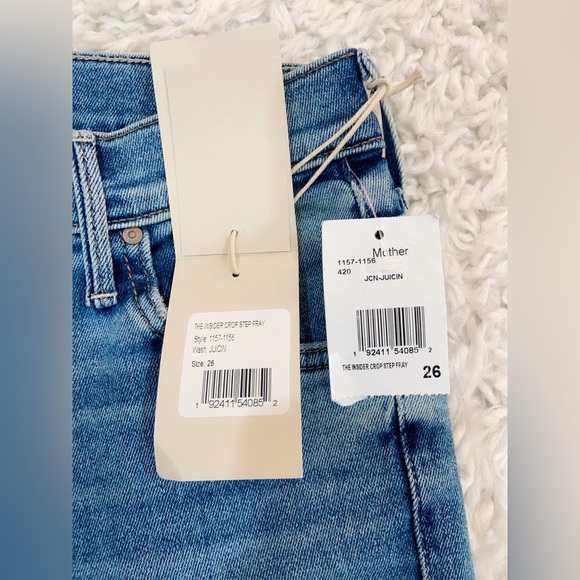 NWT Mother The Insider Crop Step Fray Jeans - Picture 8 of 11